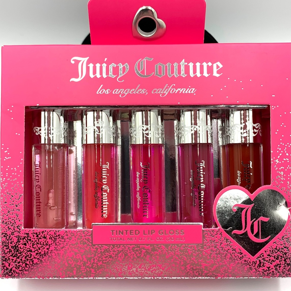 Juicy Couture Bling pink/peach/berry flavor shades tinted gloss lipstick makeup